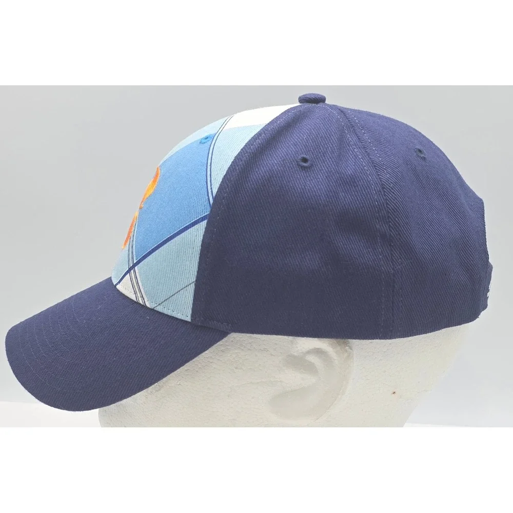 Spyder Ski Strapback Cap Blue Plaid Snoqboard Hook and Loop Hat Season F10